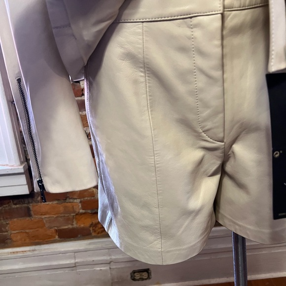 Zara cream leather short set - Picture 3 of 5